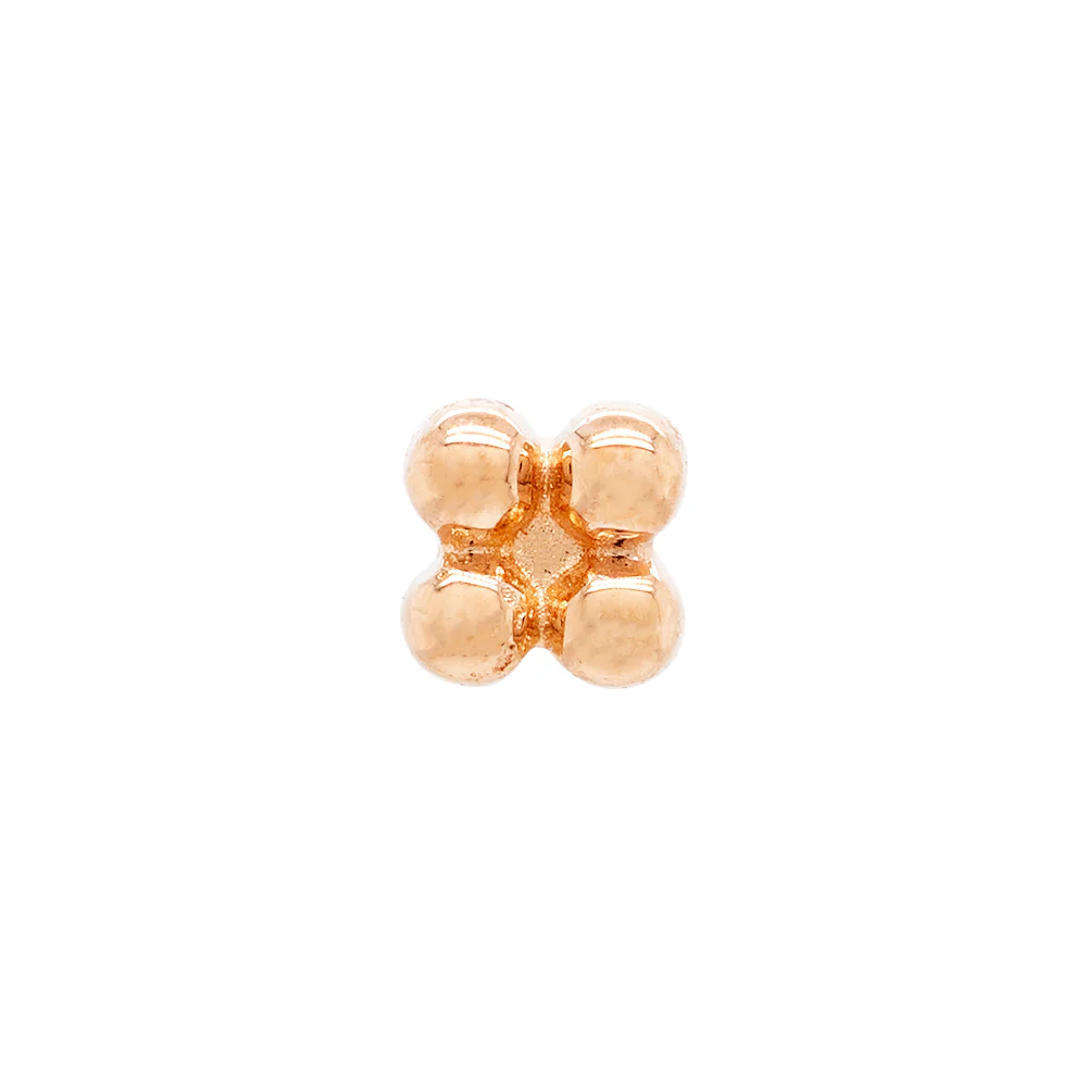 threadless: 4 Bead Square End in Gold