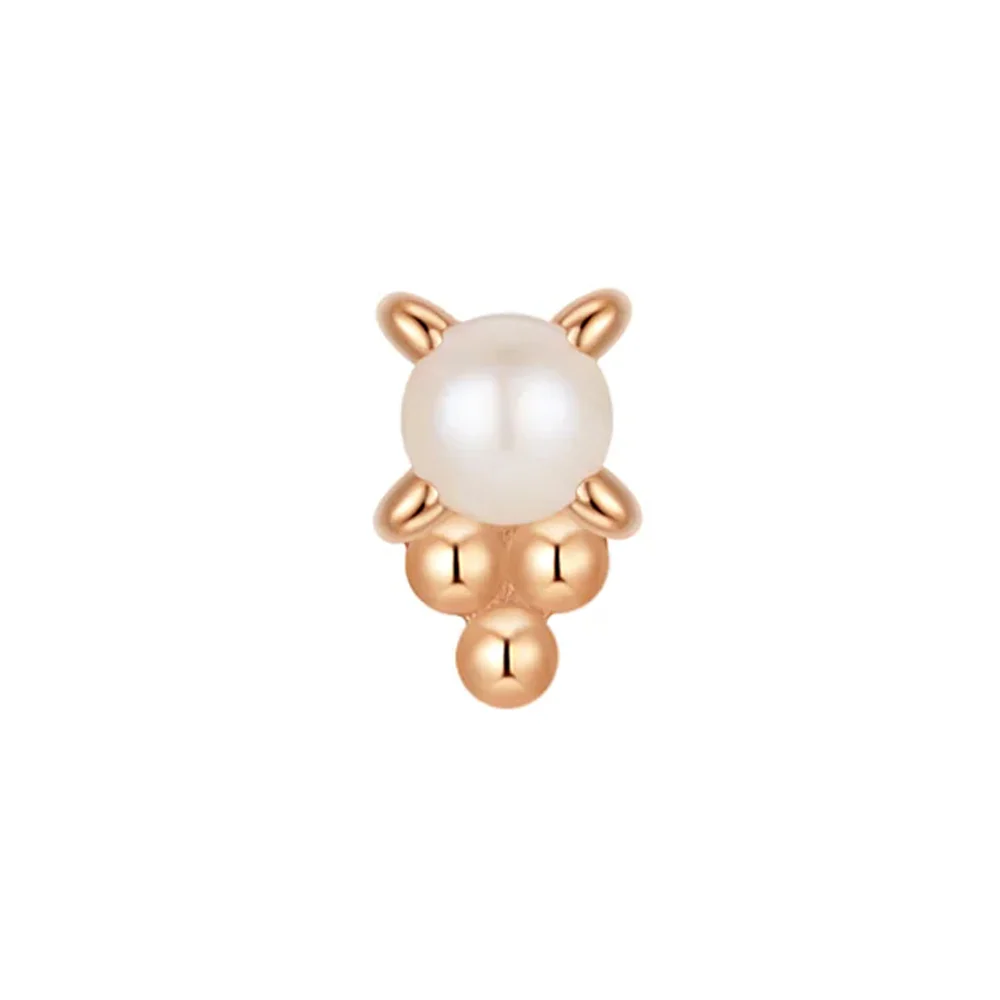 threadless: "Bon Bon" End in Gold with Pearl - Image 4
