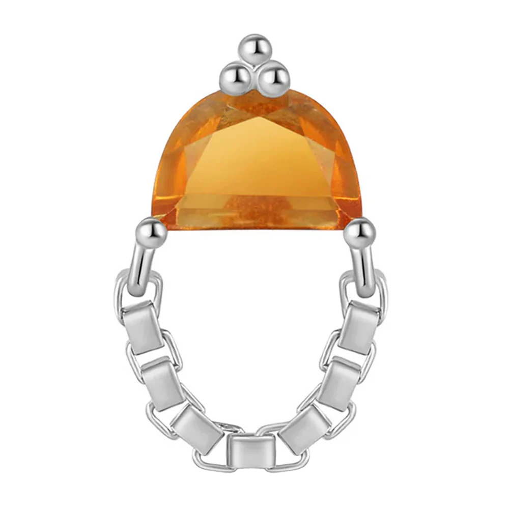 threadless: "Embrace" End with Chain in Gold with Madeira Citrine - Image 4