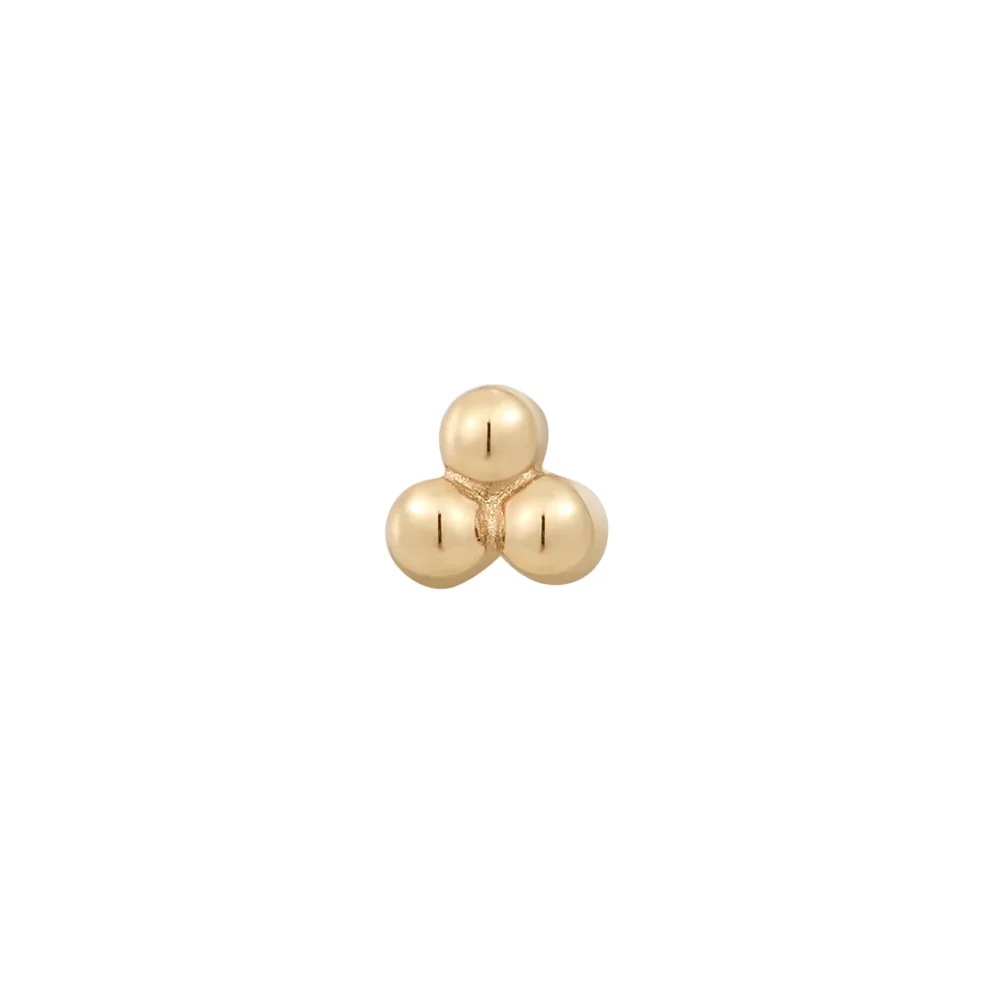 threadless: Mini 3 Bead End in Gold - Image 2