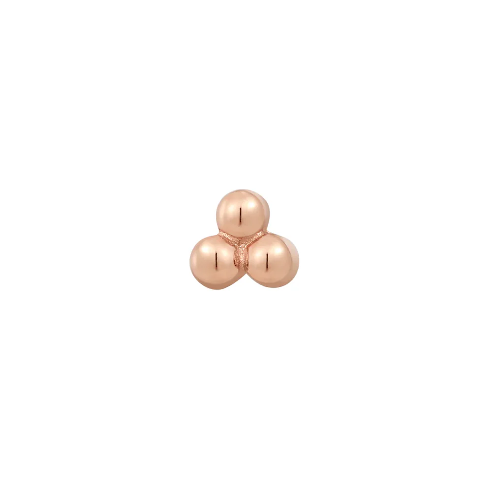threadless: Mini 3 Bead End in Gold - Image 4