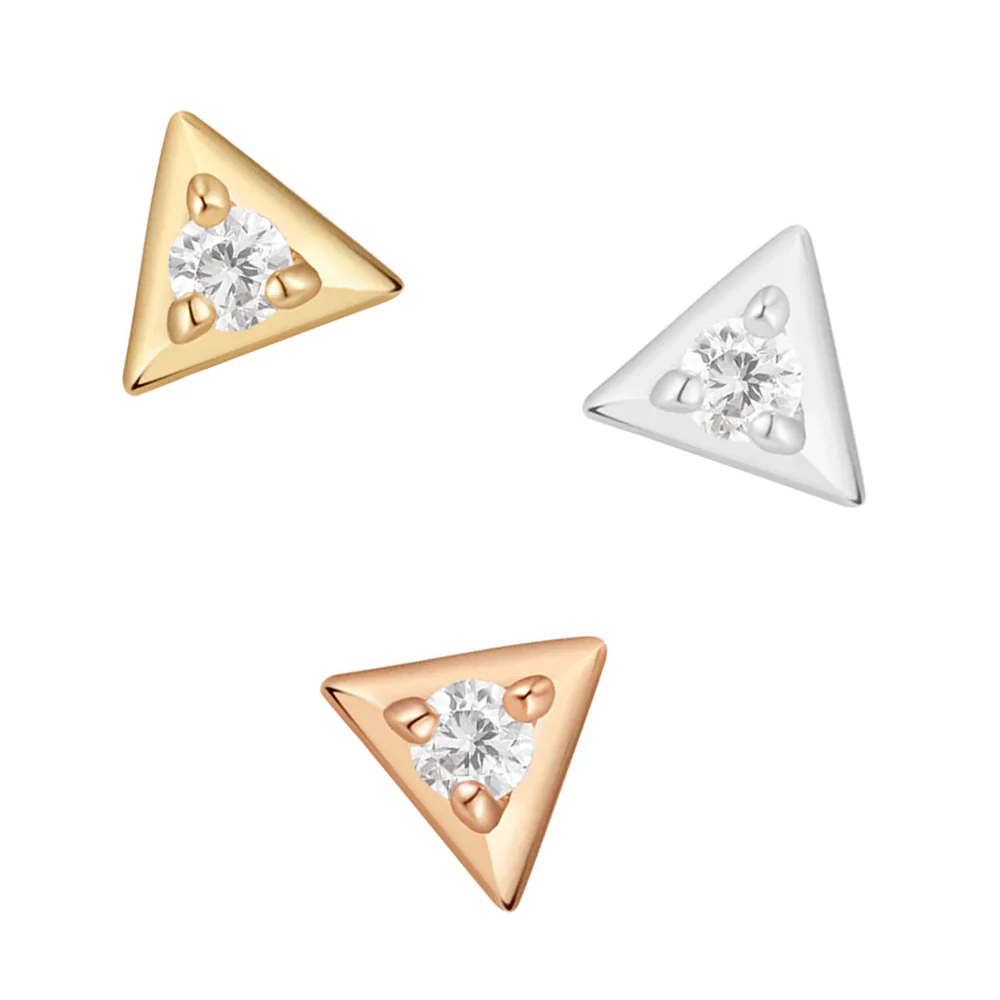 threadless: "Trixie" End in Gold with Moissanite