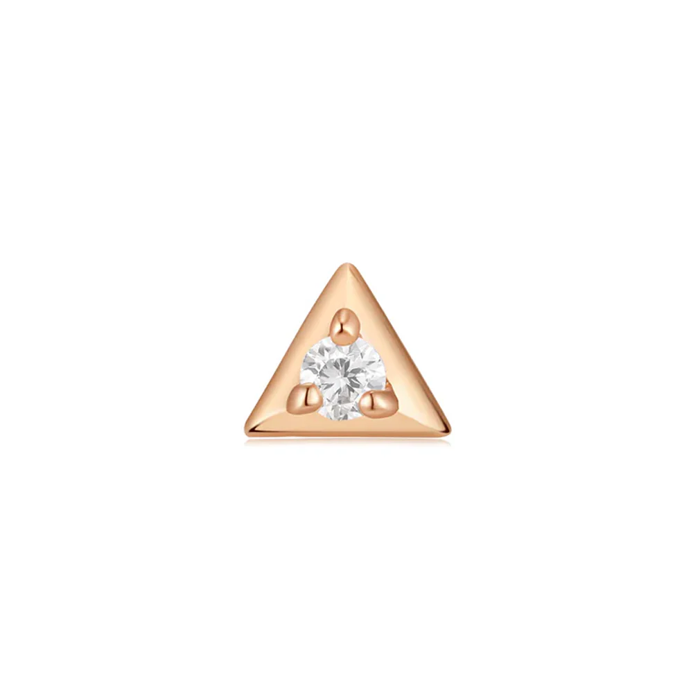 threadless: "Trixie" End in Gold with Moissanite - Image 5