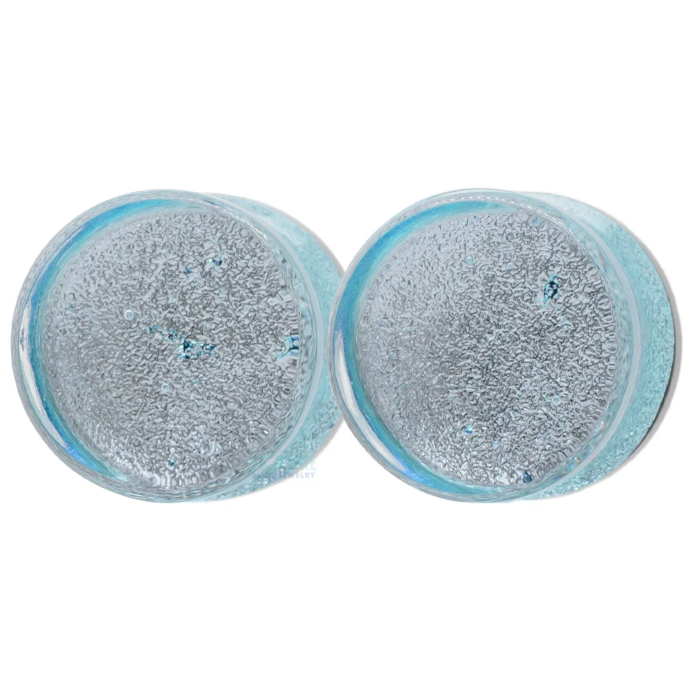 Fused Dichroic Glass Plugs - Diamond