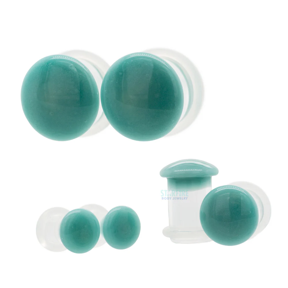 Glass Color Front Plugs - Agave