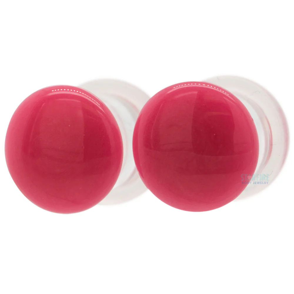 Glass Color Front Plugs - Rose - Image 2