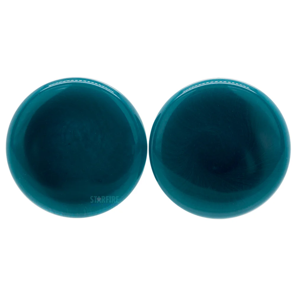Glass Colorfront Plugs - Dark Aqua - Image 5