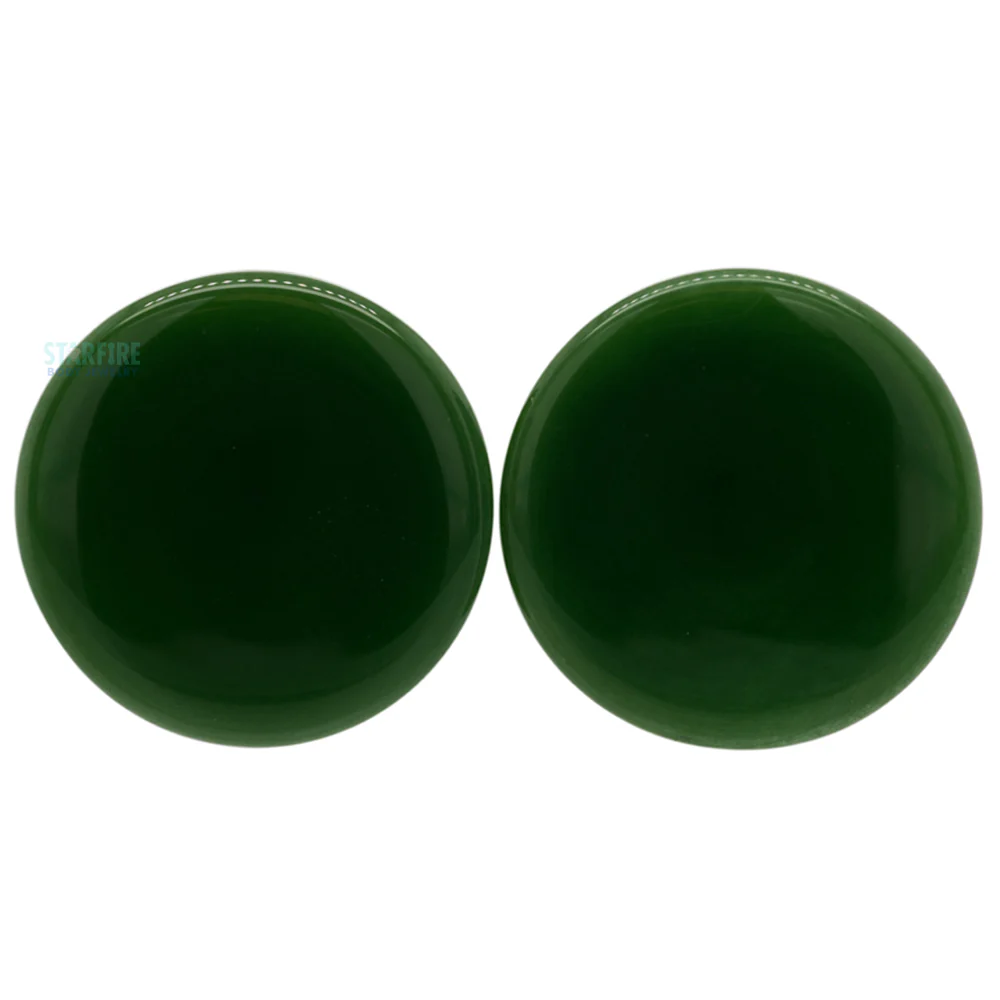 Glass Colorfront Plugs - Opaque Green - Image 5