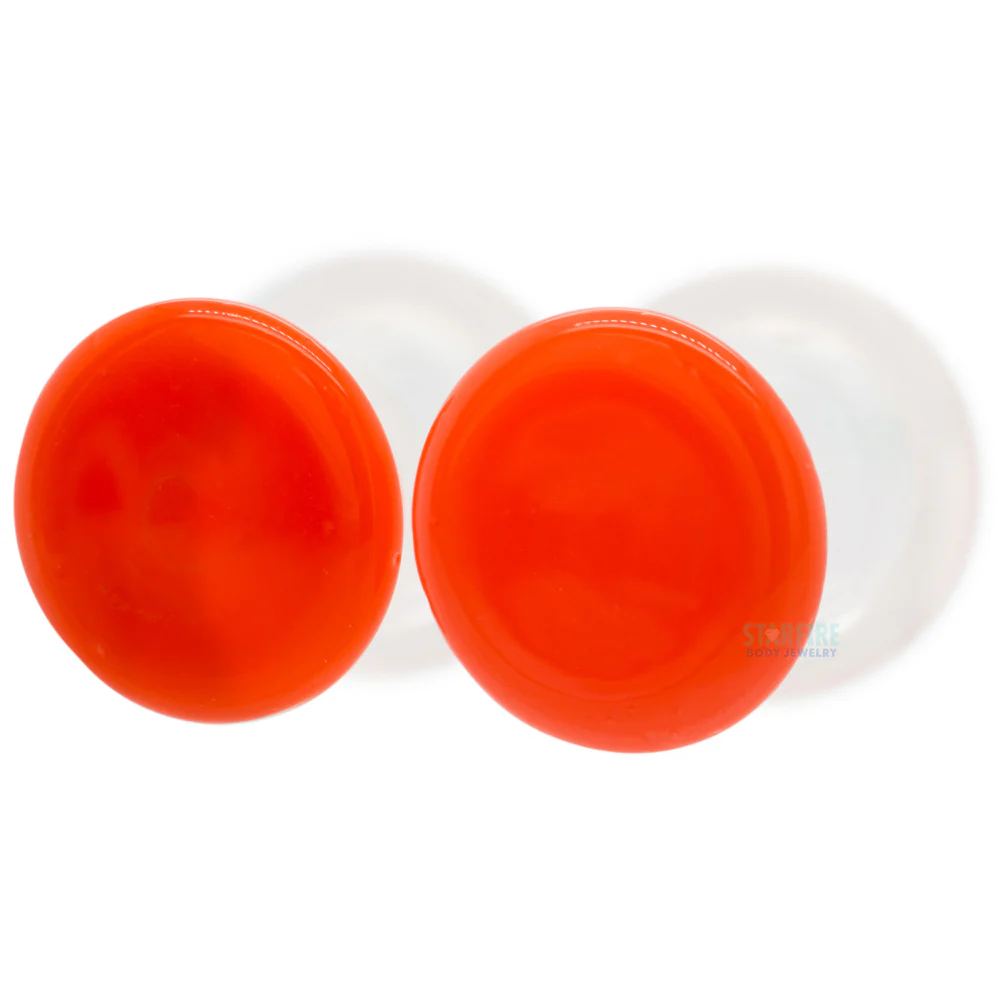 Glass Colorfront Plugs - Orange (Premium Color) - Image 4
