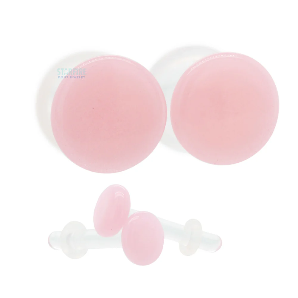 Glass Colorfront Plugs - Pink