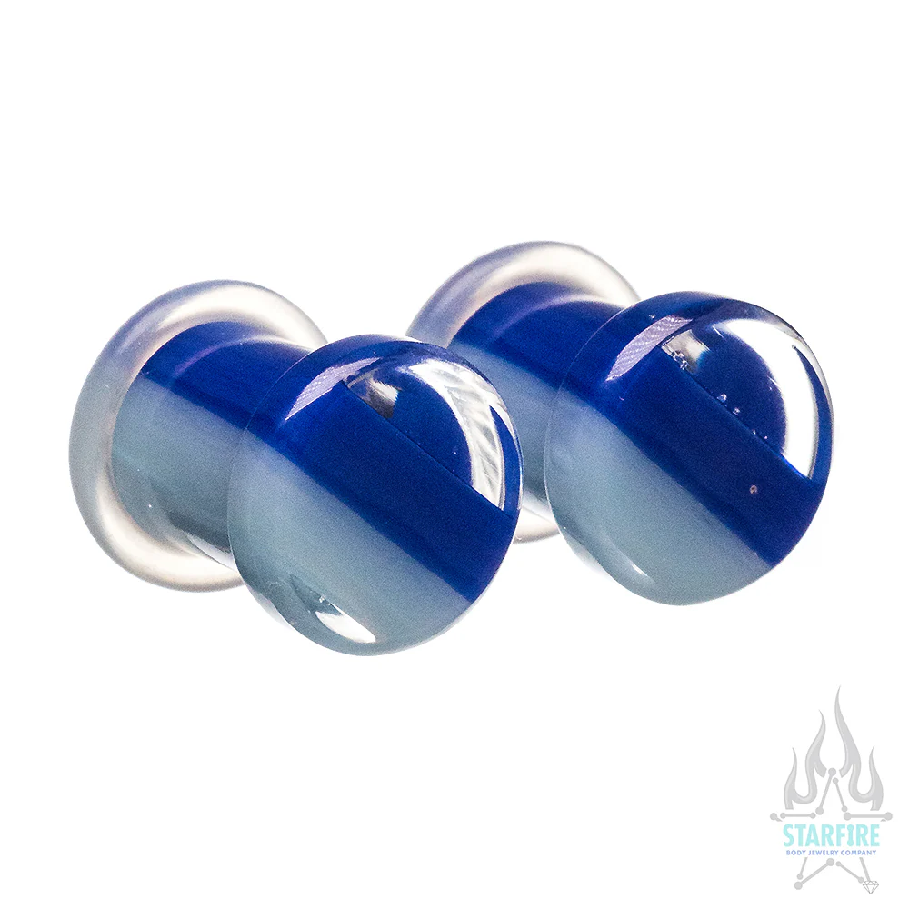 Glass Linear Plugs - Blue - Image 2