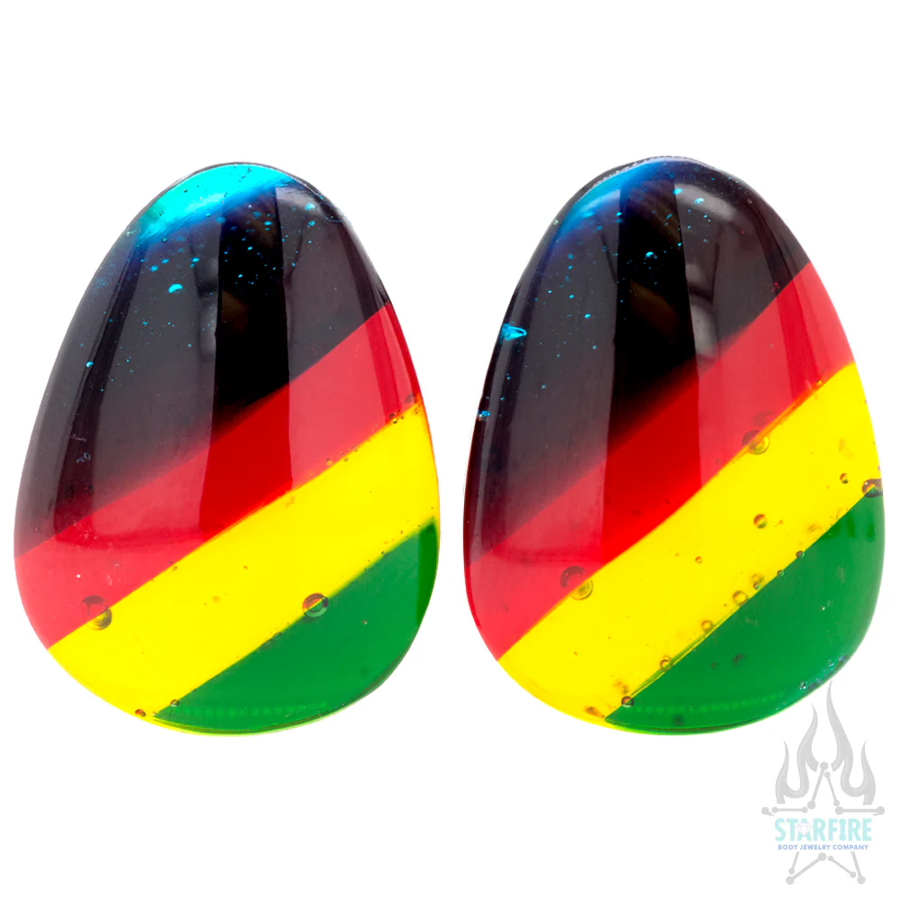 Linear Glass Teardrop Plugs - Image 7