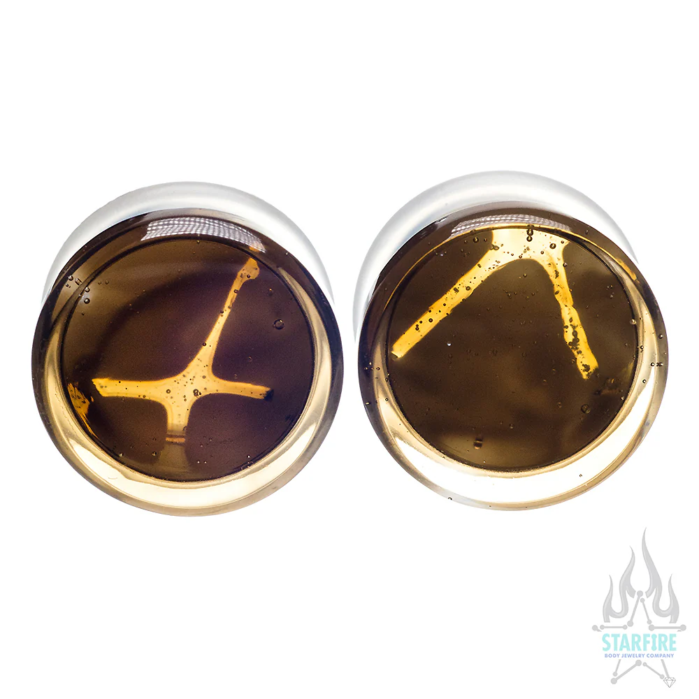 Glass Power Plugs - Bronze Ivory