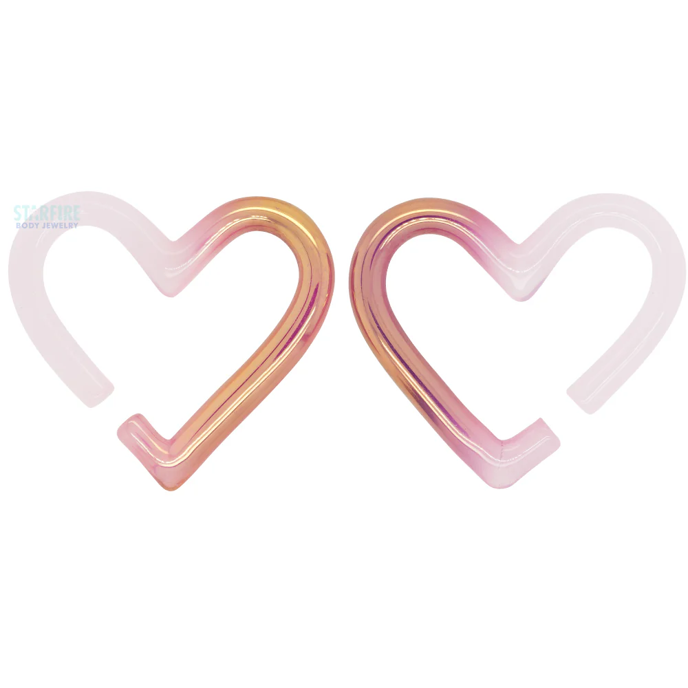 Glass Hearts - 22k Gold & Rose Quartz - Image 4