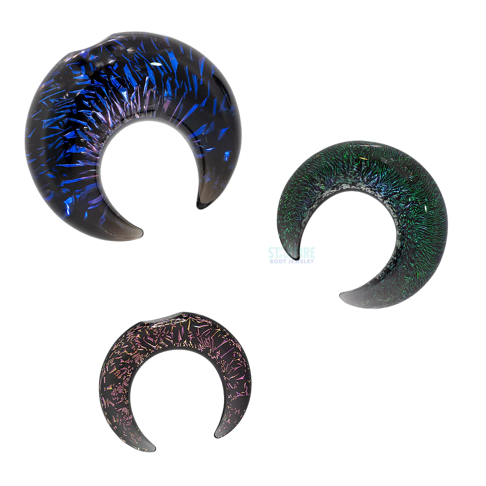 Dichroic Glass Septum Pincher - Blue Purple - Image 2