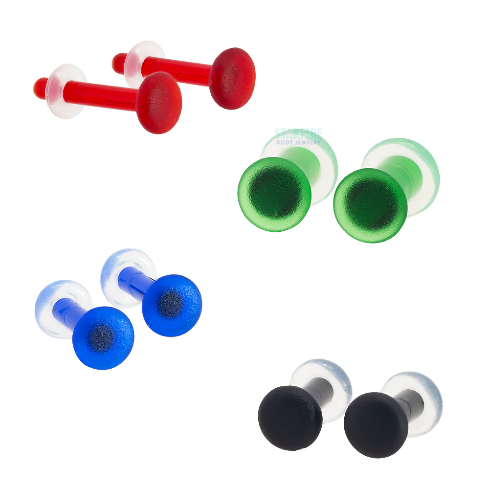 Simple Glass Plugs - Matte Ruby - Image 2