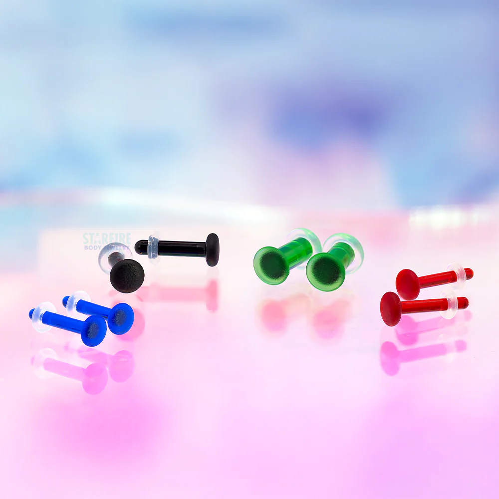Simple Glass Plugs - Matte Ruby - Image 3