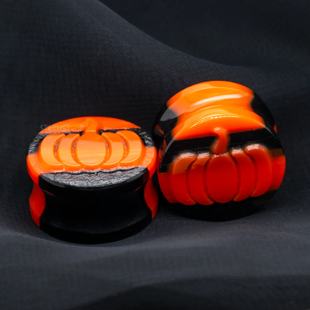 Halloween Pumpkin Glass Plugs - Image 2