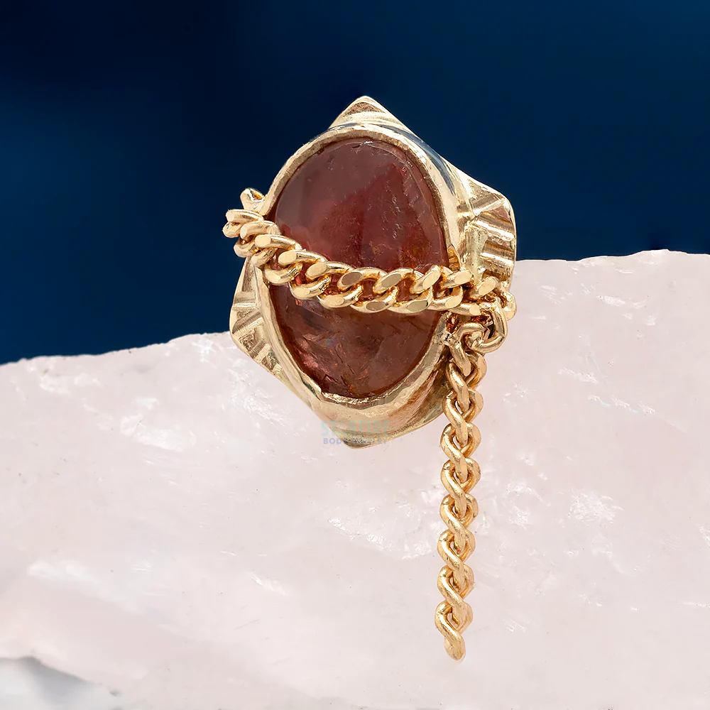 "One Fine Day" Threaded End in Gold with Peach and Pink Tourmaline - Image 2