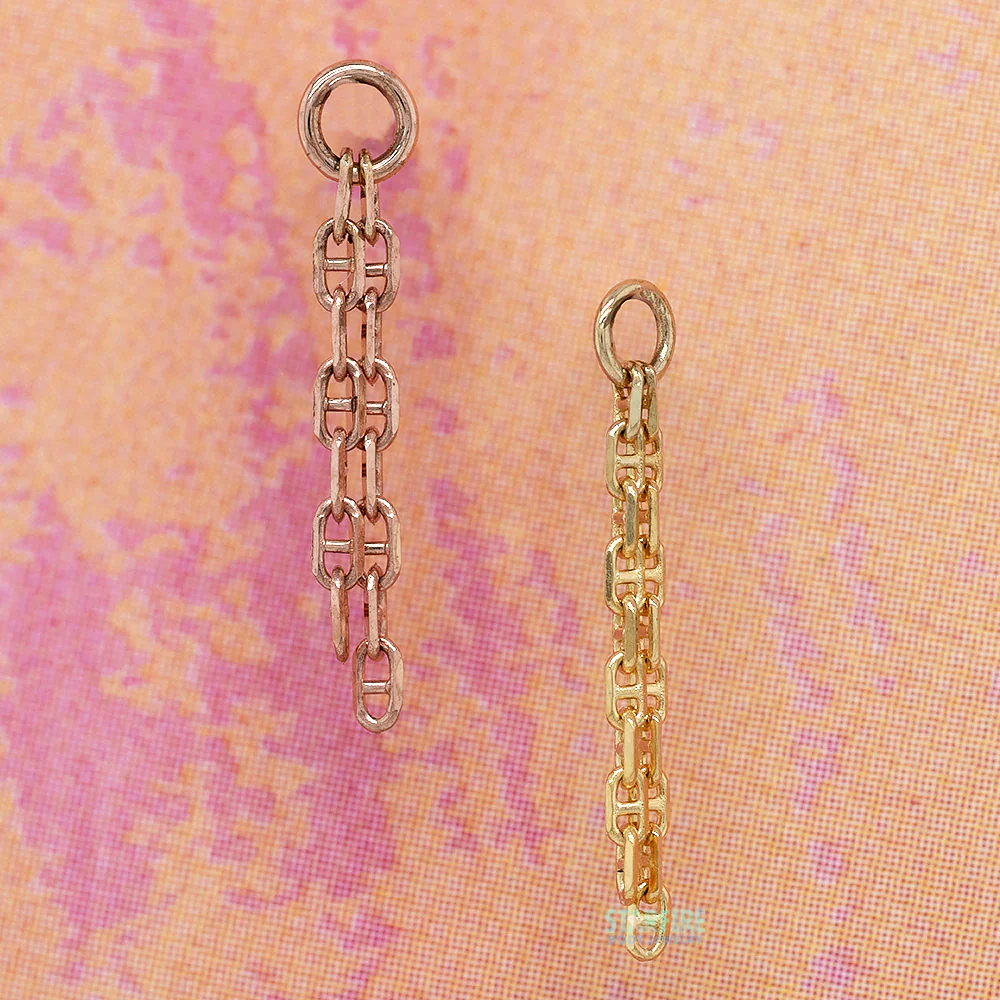 "Anchor Tassel" Chain Charm in Gold - Image 2