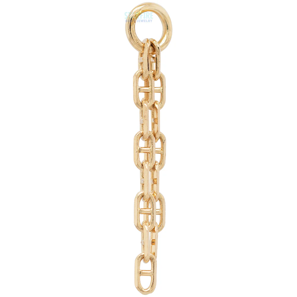 "Anchor Tassel" Chain Charm in Gold - Image 3