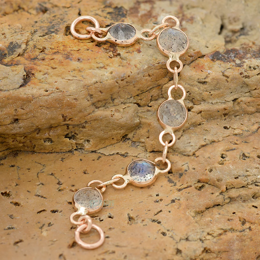 "Labradorite Love" Chain Attachment in Gold with Labradorite - Image 2