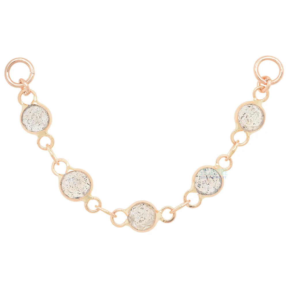 "Labradorite Love" Chain Attachment in Gold with Labradorite - Image 5