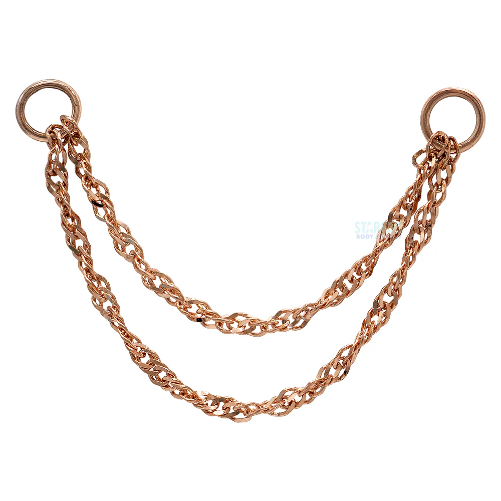 "Singapore" Chain Attachment in Gold - Image 8