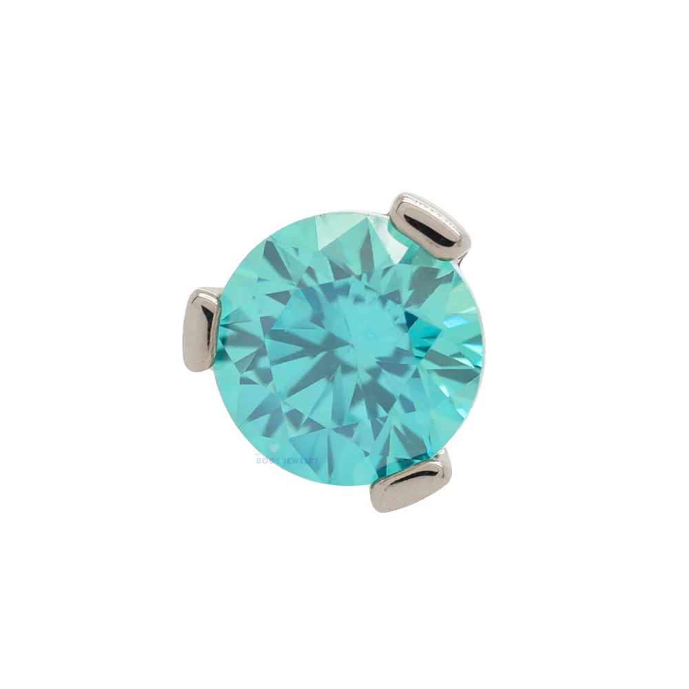 3 Prong-Set Threaded End with Faceted Gem - Image 10