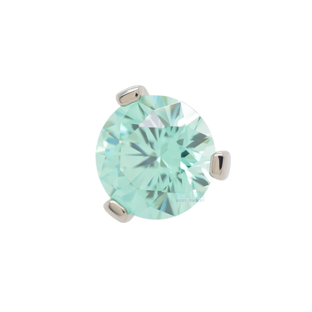 3 Prong-Set Threaded End with Faceted Gem - Image 11