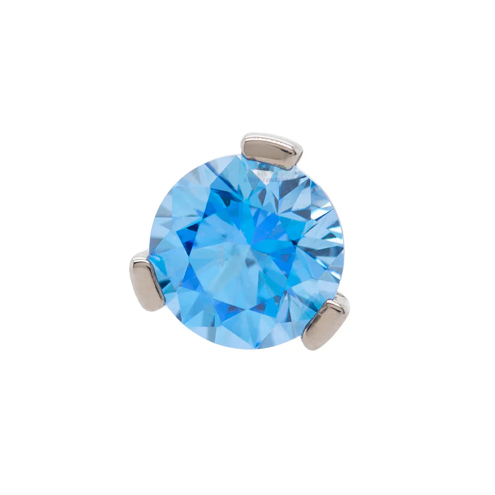 3 Prong-Set Threaded End with Faceted Gem - Image 12