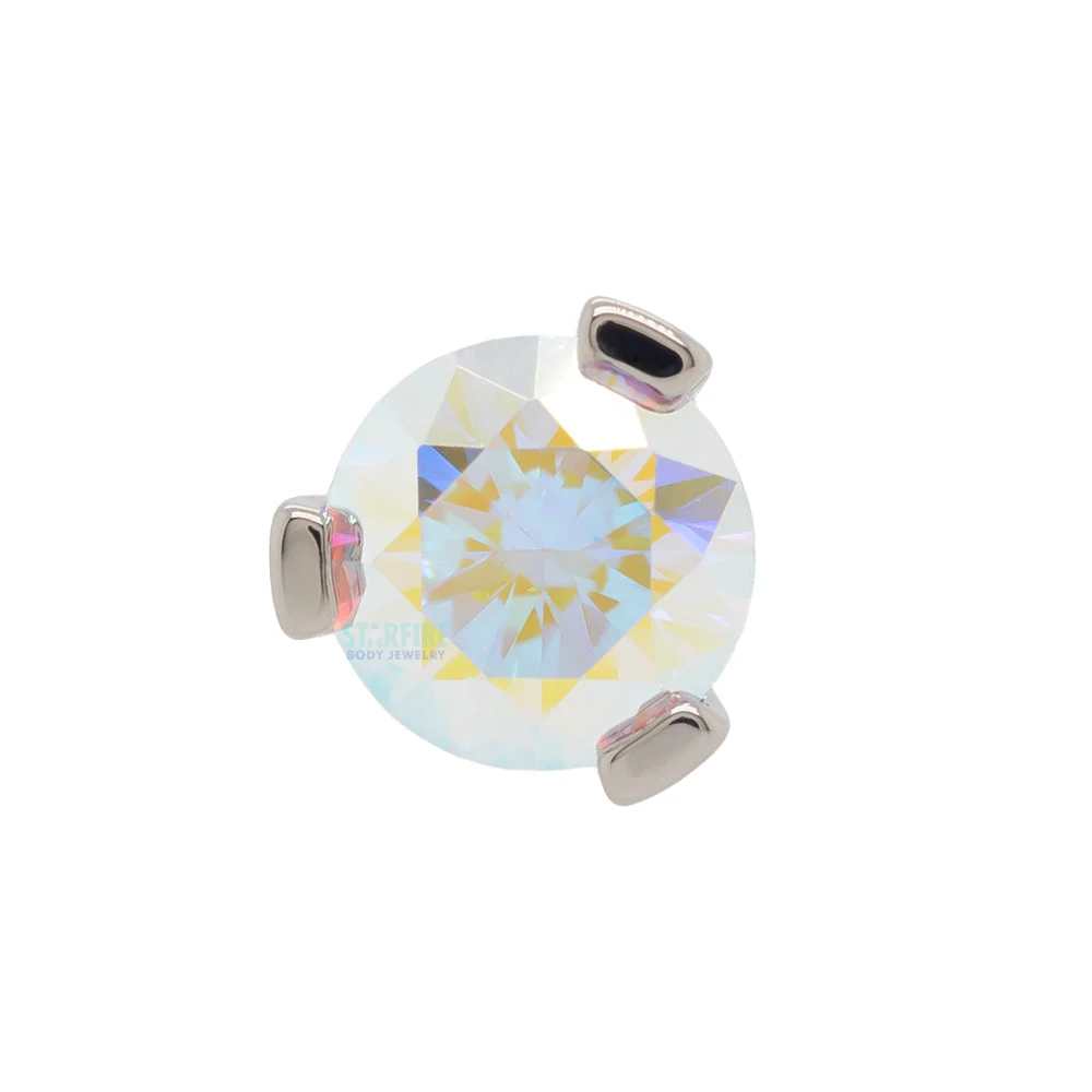 3 Prong-Set Threaded End with Faceted Gem - Image 14
