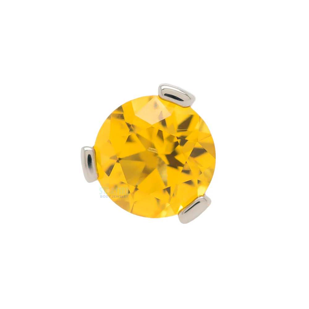 3 Prong-Set Threaded End with Faceted Gem - Image 17