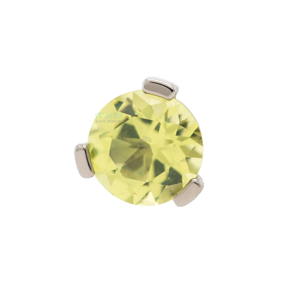 3 Prong-Set Threaded End with Faceted Gem - Image 19