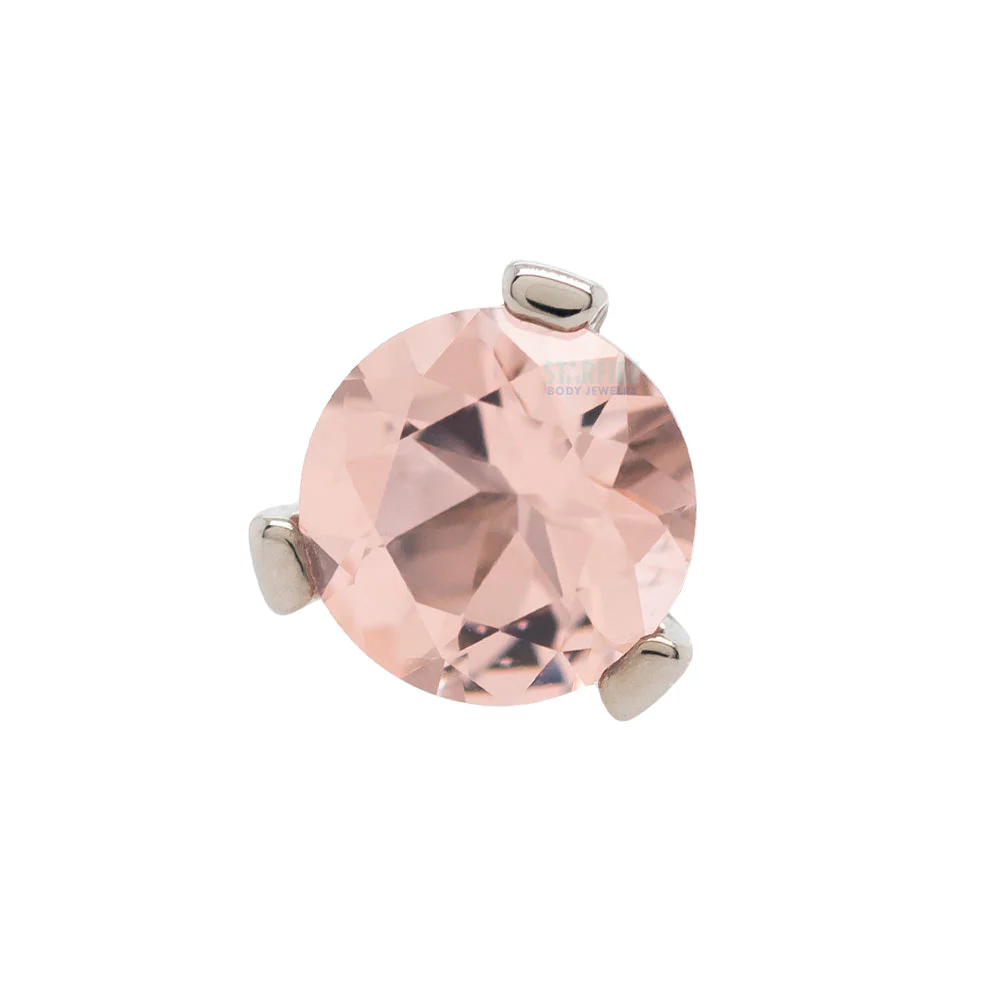 3 Prong-Set Threaded End with Faceted Gem - Image 20