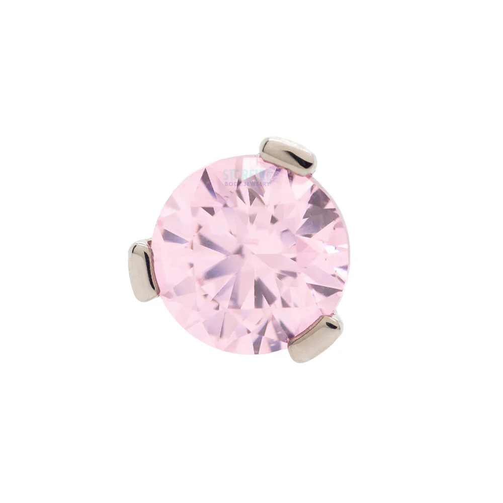 3 Prong-Set Threaded End with Faceted Gem - Image 8