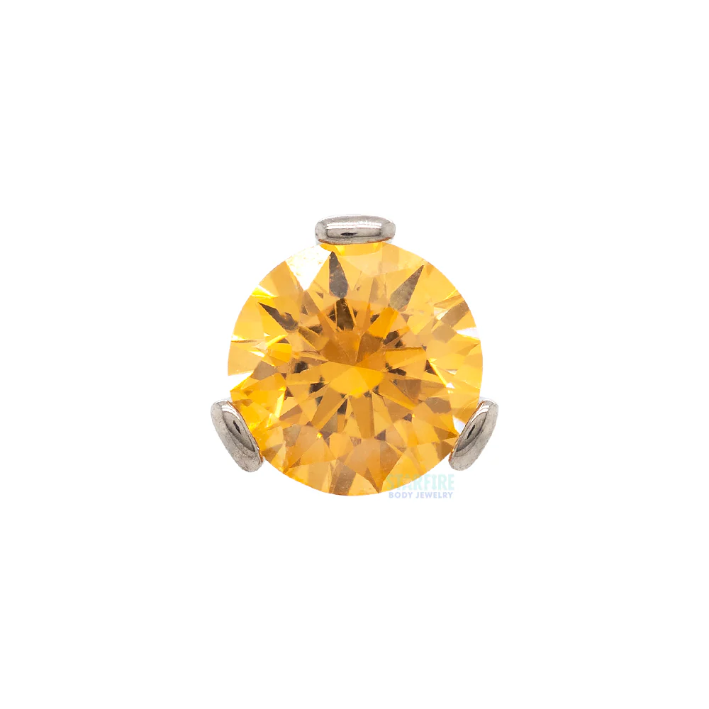 3 Prong-Set Threaded End with Faceted Gem - Image 9
