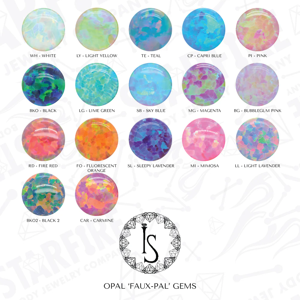 "Aphrodite" Clicker #35 with Faceted Gems & Opals - 5/16" post (longer) - custom color combos - Image 3