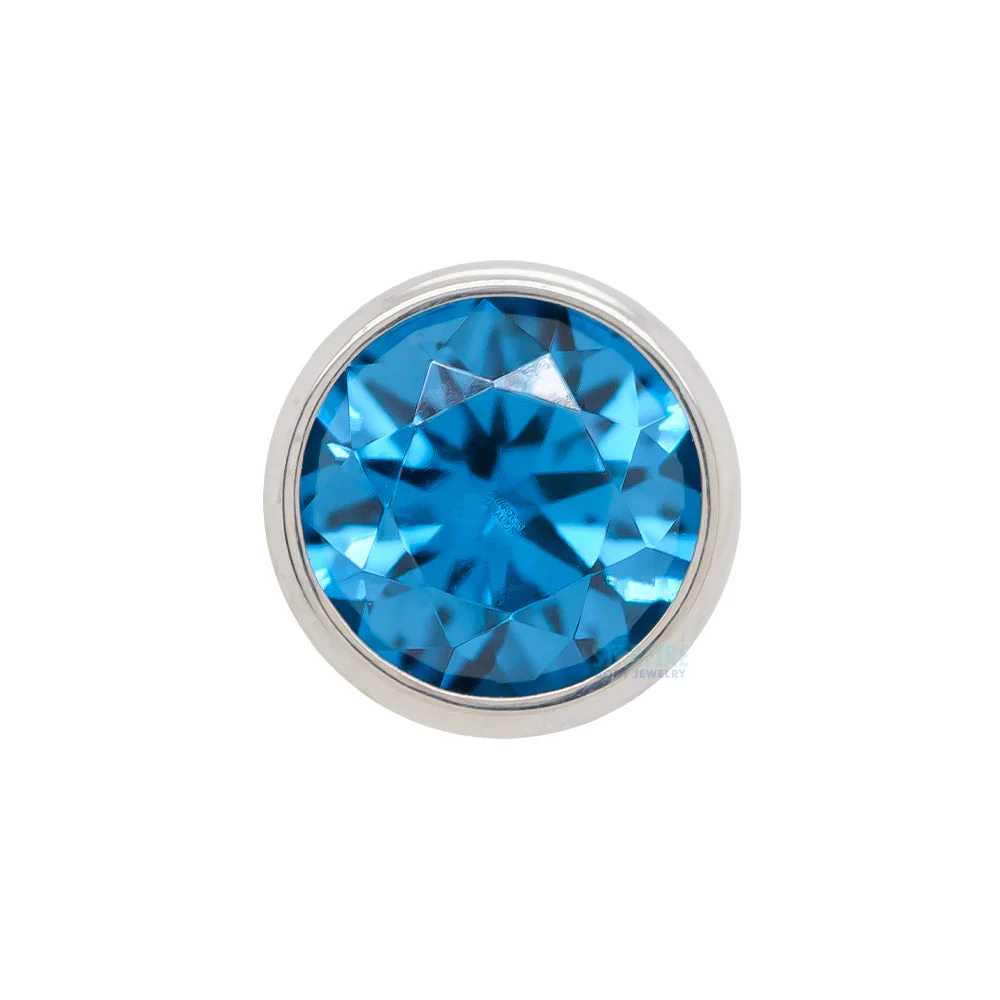 Bezel-Set Faceted Gem Threaded End - Image 17