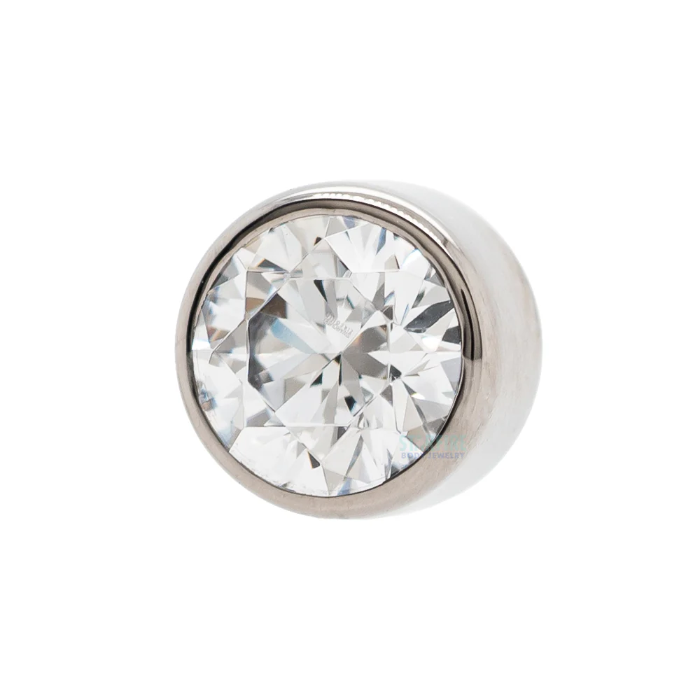 Bezel-Set Faceted Gem Threaded End - Image 3