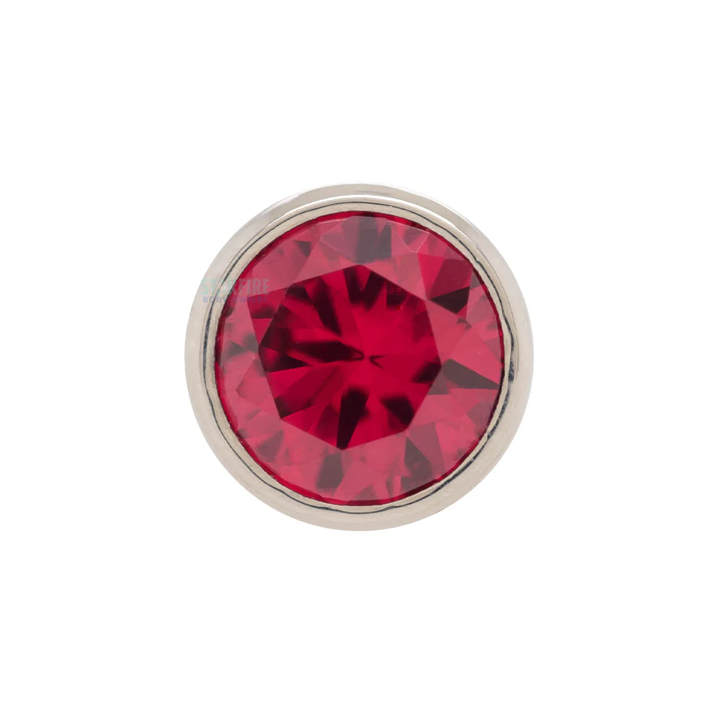 Bezel-Set Faceted Gem Threaded End - Image 5