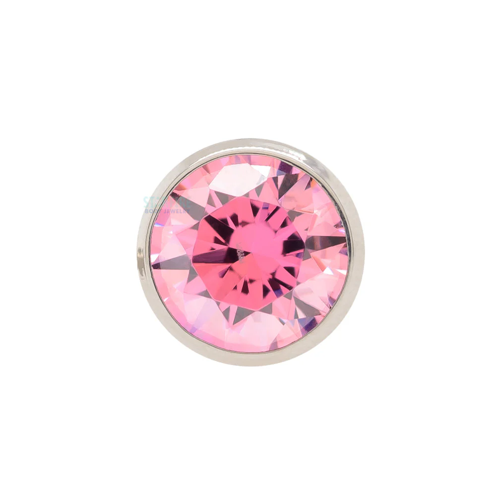 Bezel-set Round Faceted Gem on Flatback - Image 10