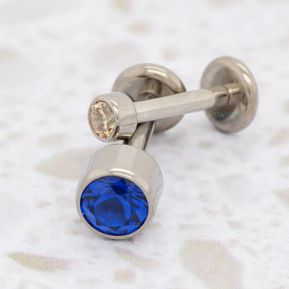 Bezel-set Round Faceted Gem on Flatback - Image 2