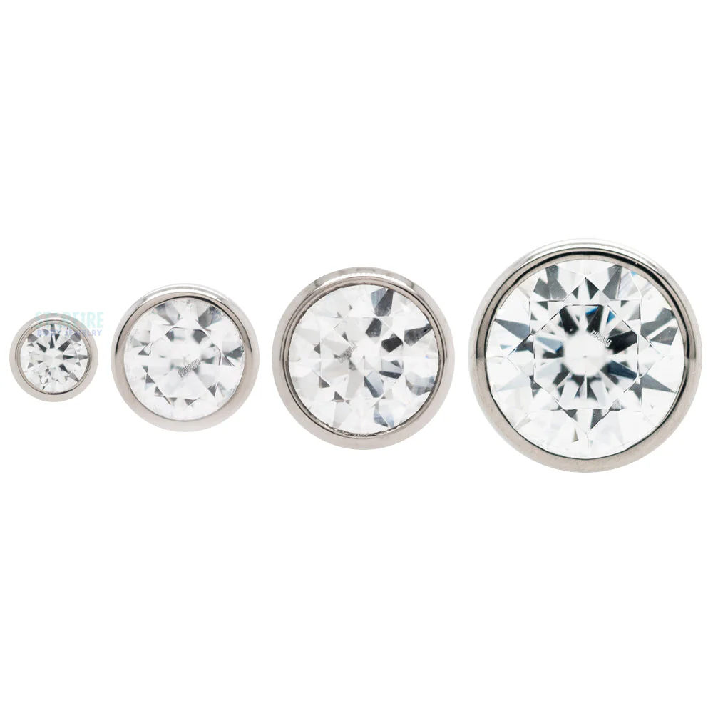 Bezel-set Round Faceted Gem on Flatback - Image 3