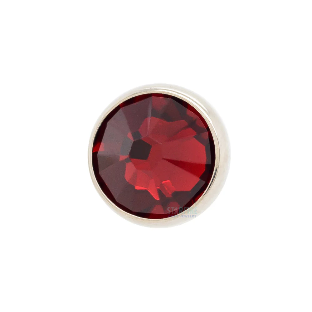 Crystal Flat Backed Faceted Gem Threaded End - Image 8