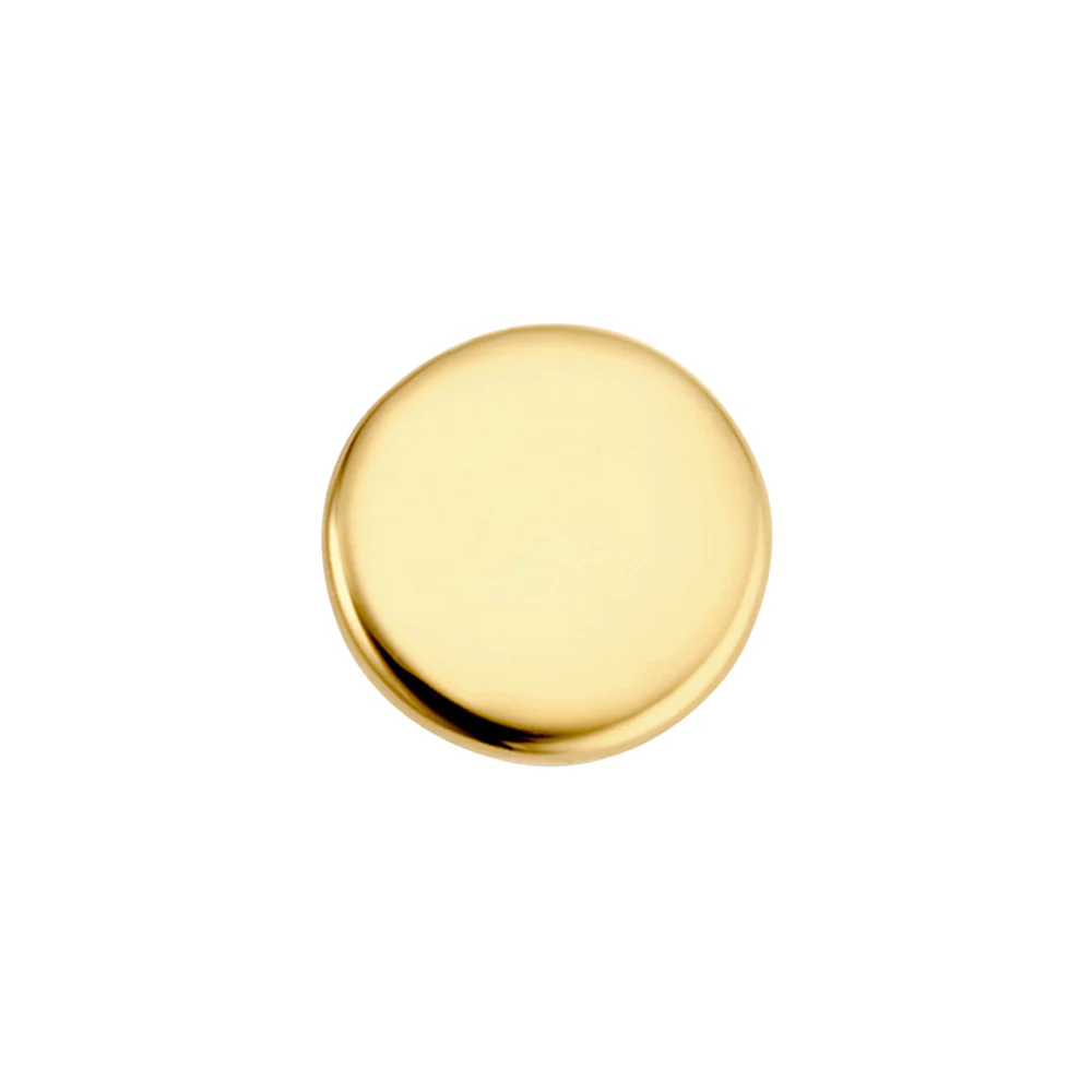 Disk Threaded End in Gold