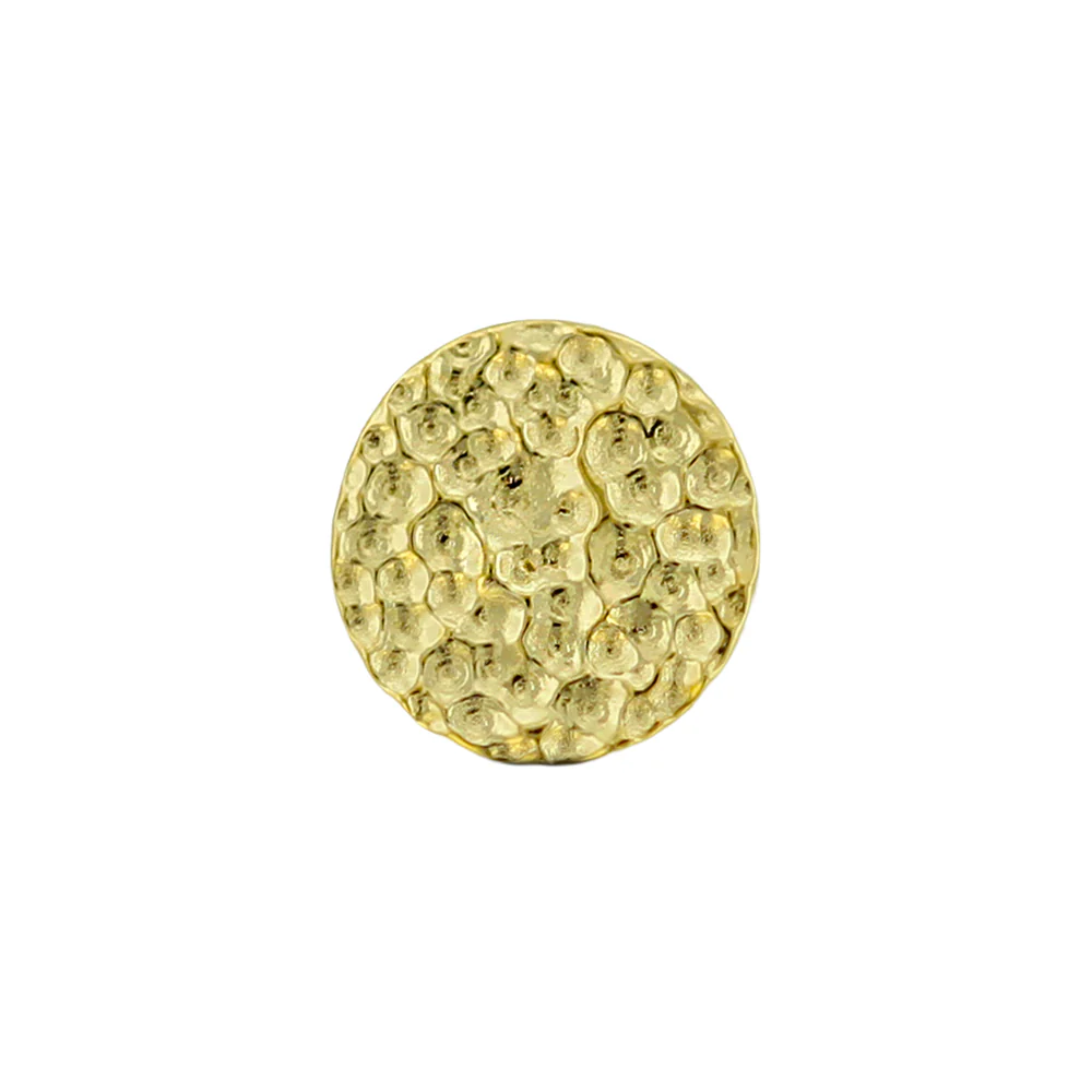 Hammered Disk Threaded End in Gold - Image 2