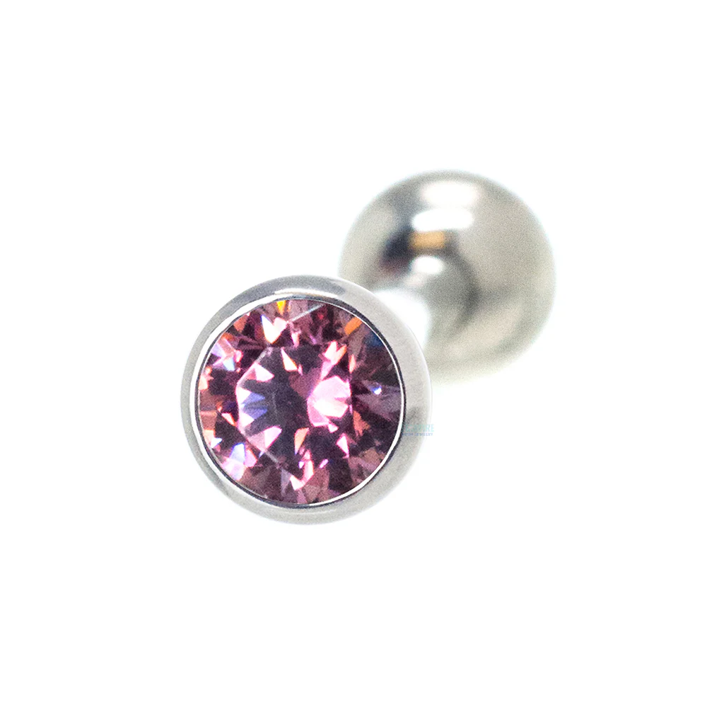 Low Profile Faceted Gem Tongue Barbell - Image 16
