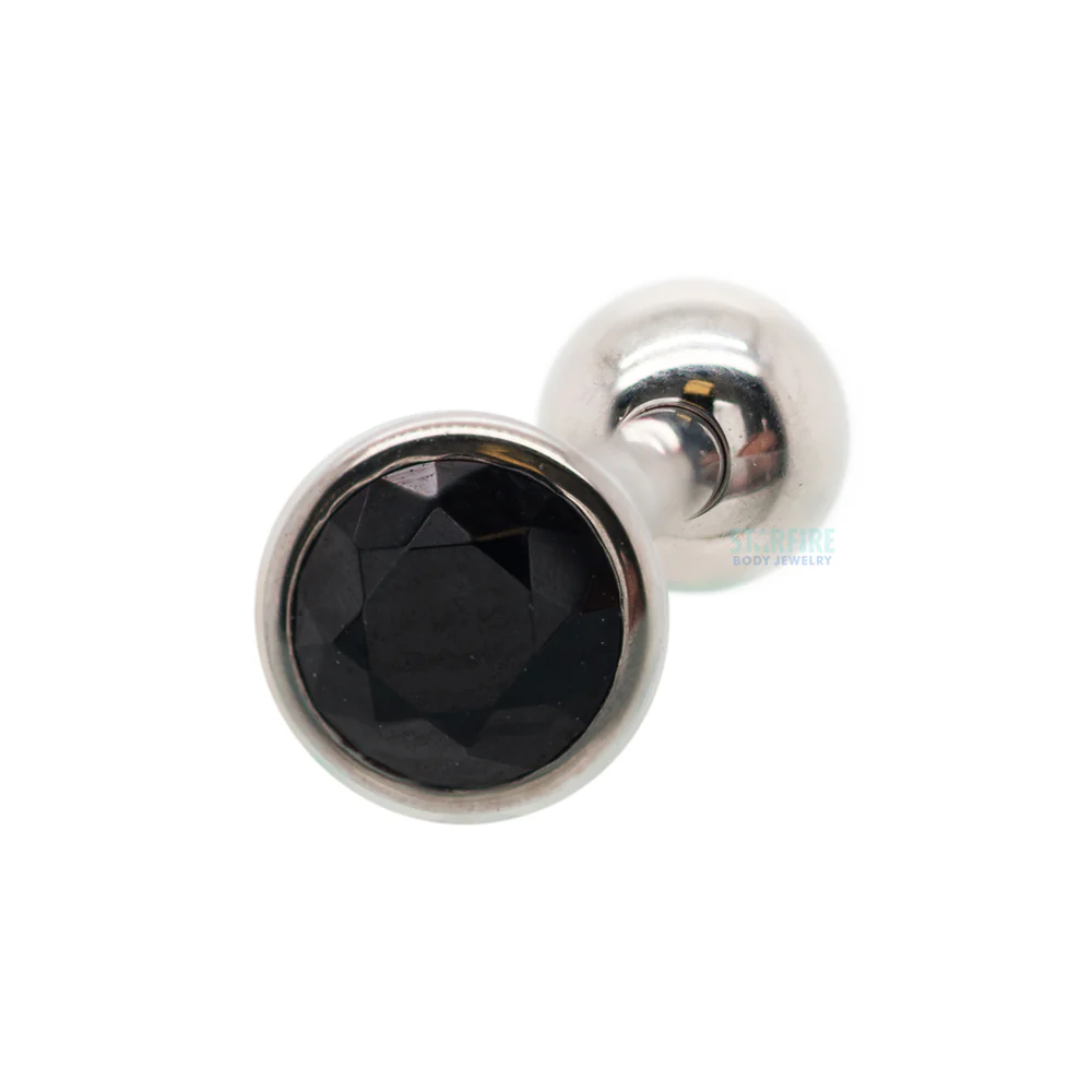 Low Profile Faceted Gem Tongue Barbell - Image 22
