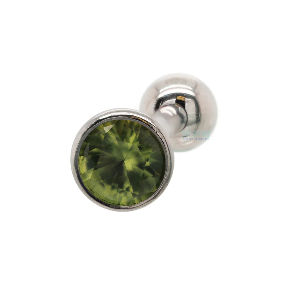 Low Profile Faceted Gem Tongue Barbell - Image 23